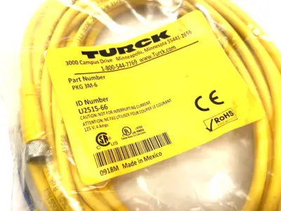 NEW TURCK SINGLE ENDED SENSOR/ACTUATOR CORDSET U2515-66