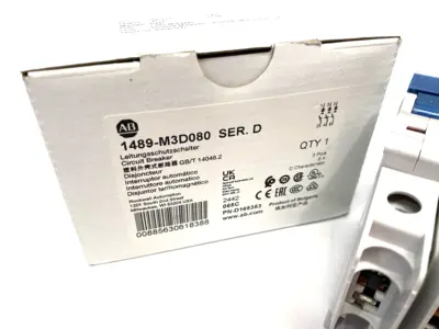 USED ALLEN-BRADLEY SER. D CIRCUIT BREAKER 3-POLE 8A