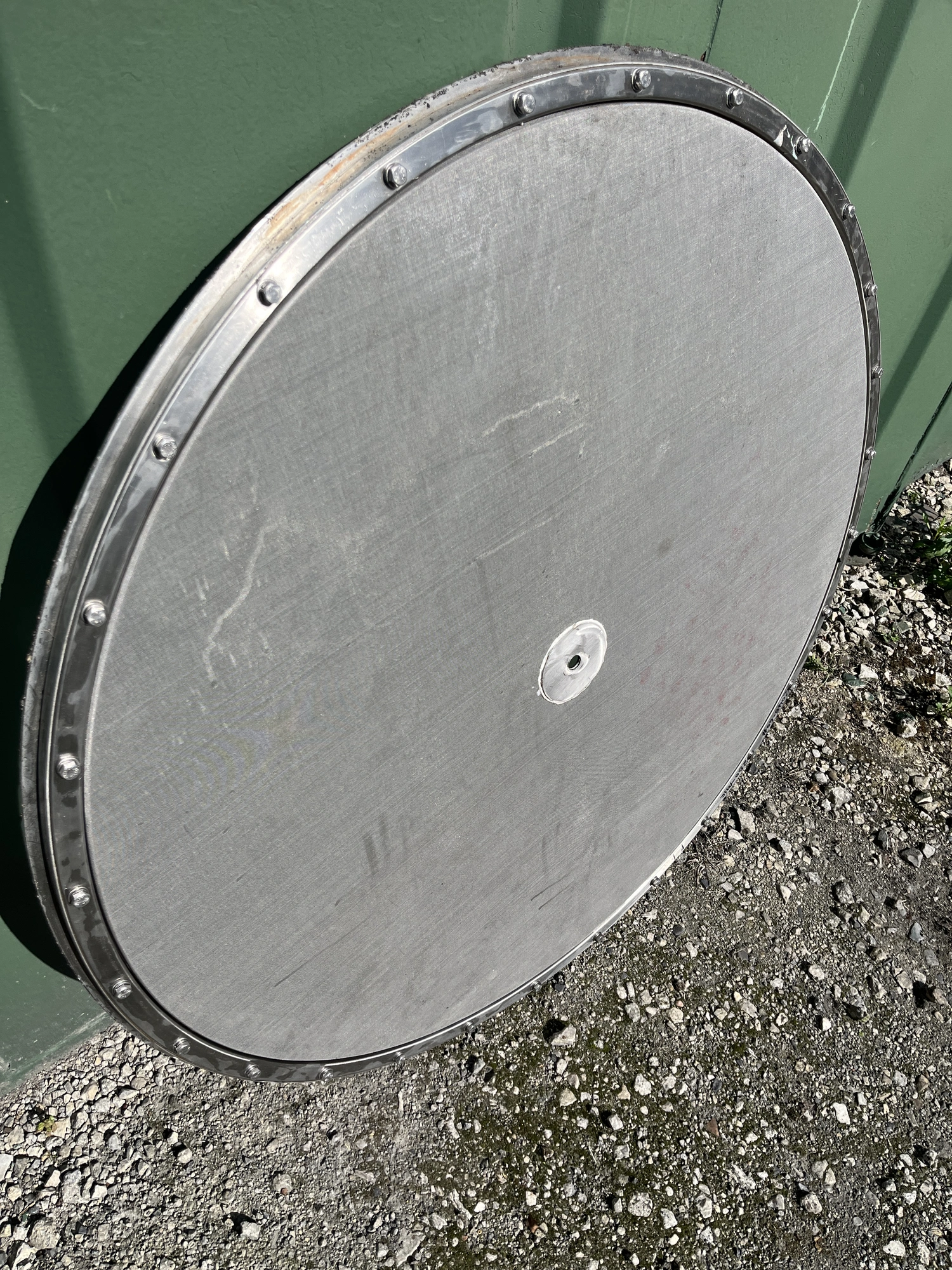 1200 MM Dia Screen Frame Ring With Stainless Steel Mesh Bonded To The Ring