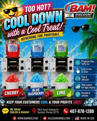 New | in-Stock NORTH POLE DB40-1 Snow Cone Machines Florida US | BAM Discount Restaurant Equipment #1308619