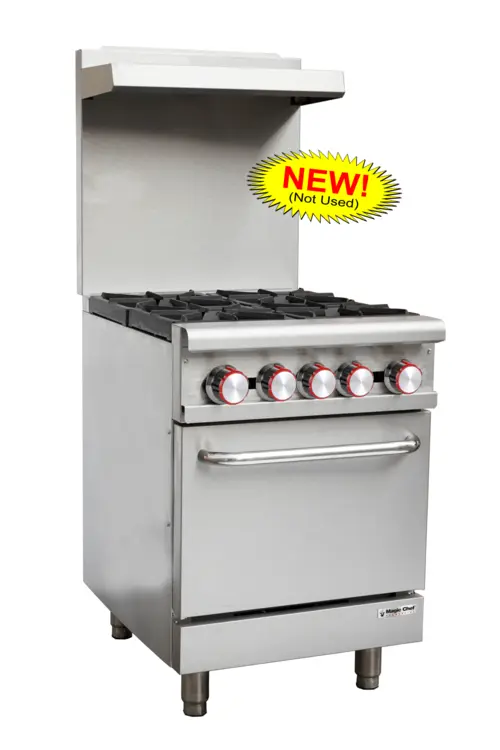 New | in-Stock Magic Chef New Magic Chef M24GR Commercial 24" Gas Cooktop Range Commercial Ranges Illinois US | Falcon Restaurant Supply #1376775