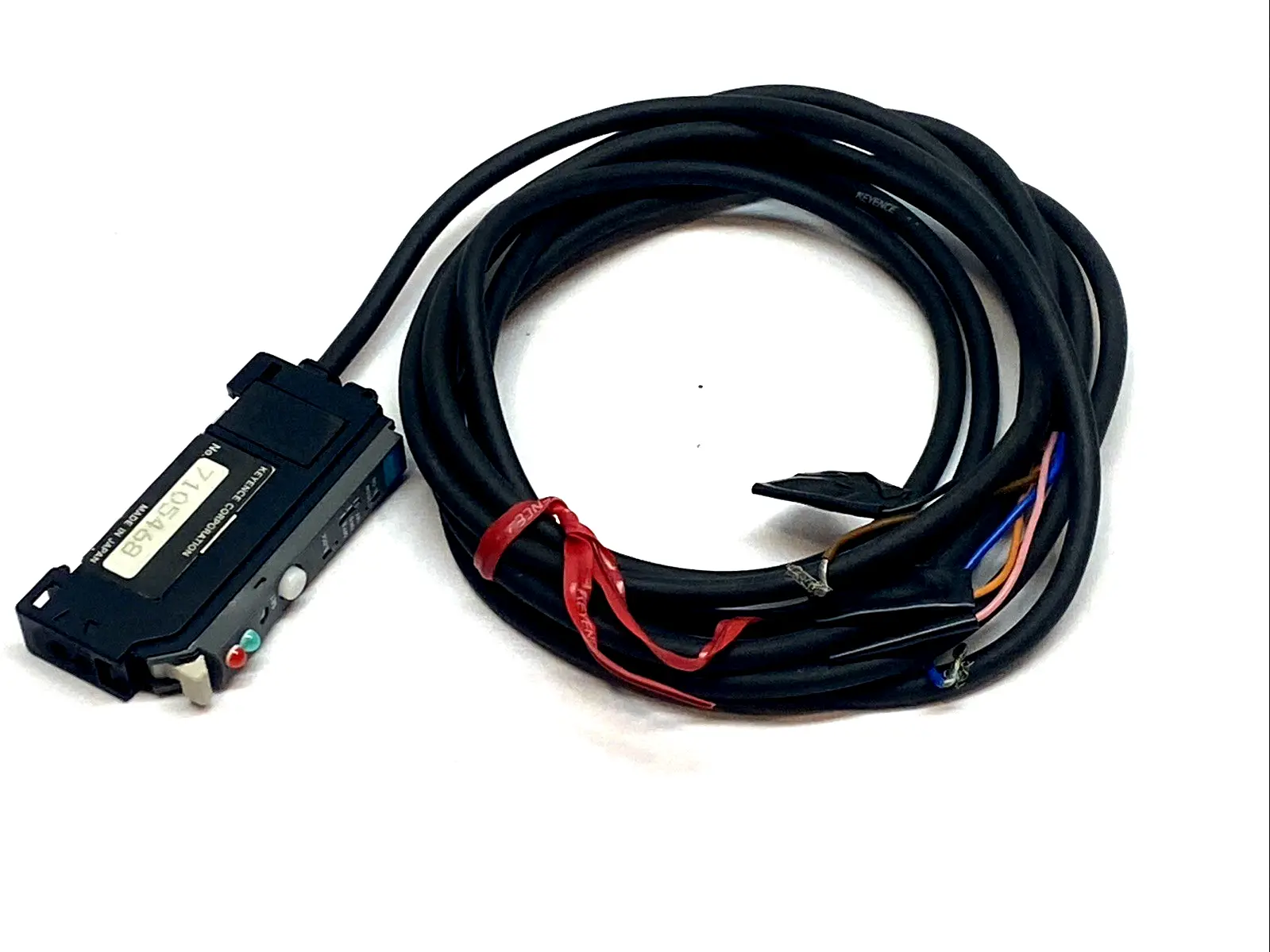 USED KEYENCE FIBER OPTIC AMPLIFIER MAIN UNIT PNP 12–24VDC 250ΜS MISSING COVER