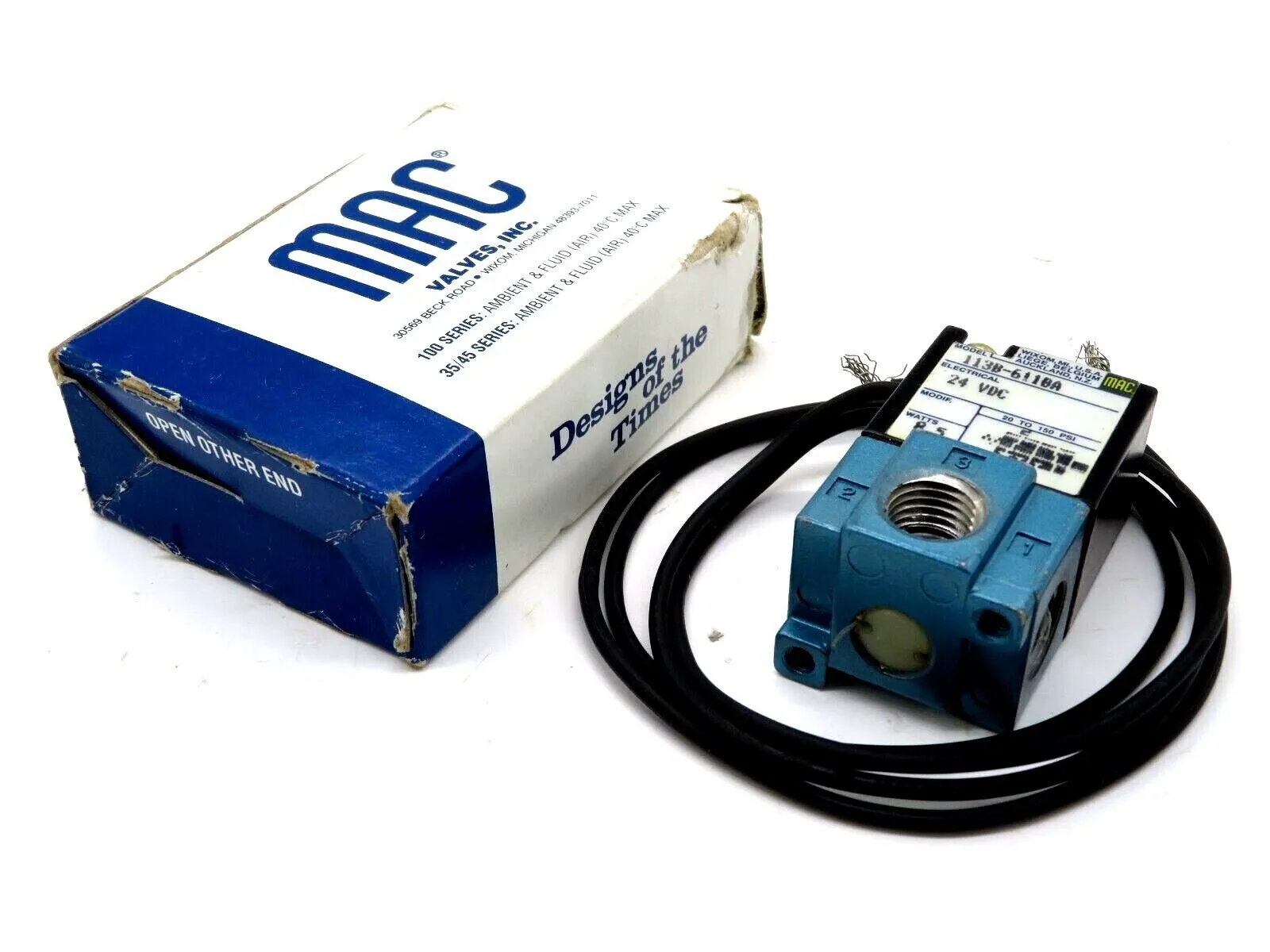 USED MAC VALVES 113B-611BA SOLENOID VALVE 113B611BA