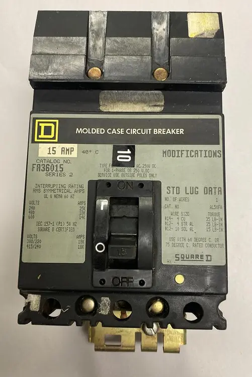 Used SQUARE D FA36015 Circuit Breakers | Surplus Asset Holdings #1189412