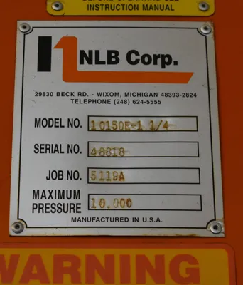 NLB 10150E-1  1/4 Water Jetting Cleaning Pump | Mohawk Machinery (6)