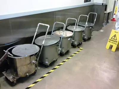 180L Buhler Open Top Trolley Tanks