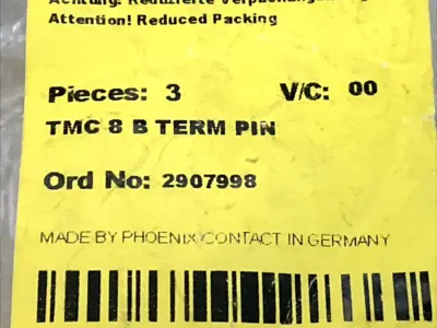 New | in-Stock Phoenix Contact Feeder Terminal Adapter 115A 2907998 LOT OF 3 Terminal Blocks Michigan US | Maverick Industrial Sales #1398910