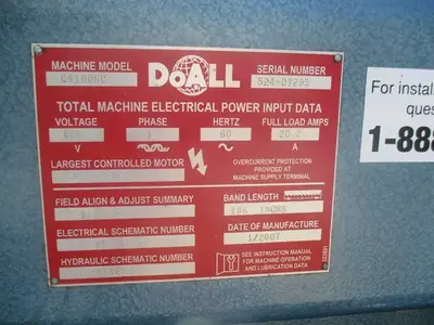 USED 2007 DOALL C-4100NC