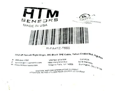2 NEW HTM R-FA4TZ-T665 TPE CABLE RFA4TZT665