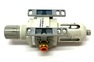 AW20K-N02-1CZ-B | SMC  Modular Filter Regulator 3~30psi Set Press w/ Dual Spacers - New – Open box