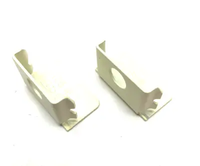 USED HUBBELL RACEWAY END CAP/ END BRACKET WHITE