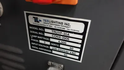 TEC LIGHTING TruCoat 30" Hand-Fed UV Coater Offline UV Coater | Machinery Solutions Group, Inc. (7)