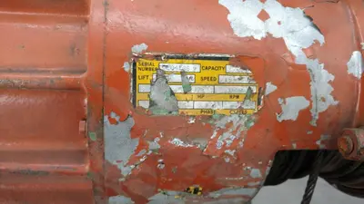SPC9230  Material Handling Equipment 1,000 lbs. P&H cable hoist