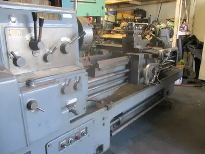20.5" x 60" Webb, gap bed engine lathe, tooling