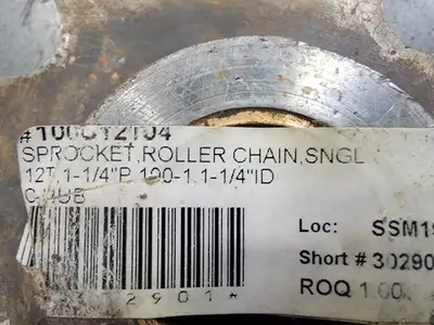 Roller Chain Sprocket 100C12104, Size 100, 12 Teeth