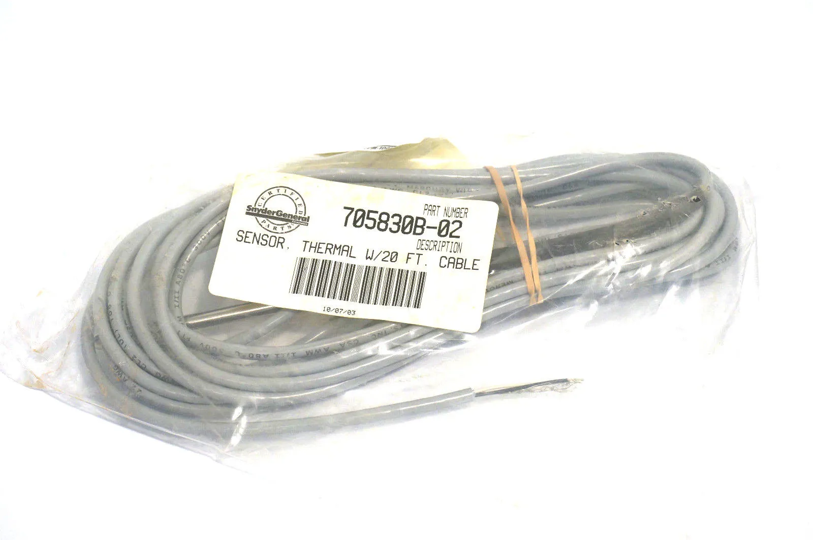NEW SNYDER GENERAL 705830B-02 THERMAL SENSOR 705830B02