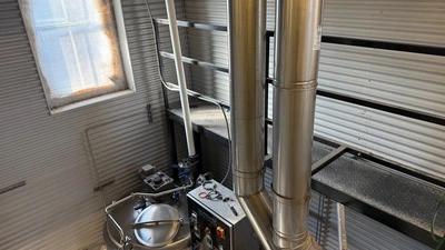 Robix Roppi 600 Two-Roller Grain Mill (3HP) w/ Auger & Hopper