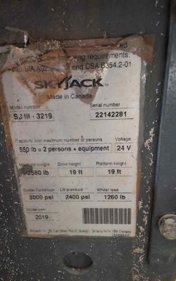 USED 2019 Skyjack SJ3219