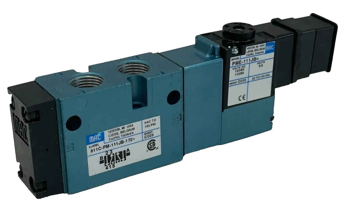NEW MAC VALVES 811C-PM-111JB-172 SOLENOID VALVE 150 PSI 811CPM111JB172