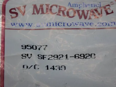 Used SV MICROWAVE SV SF29216920 Connector Accessories | HGR 24 #753180