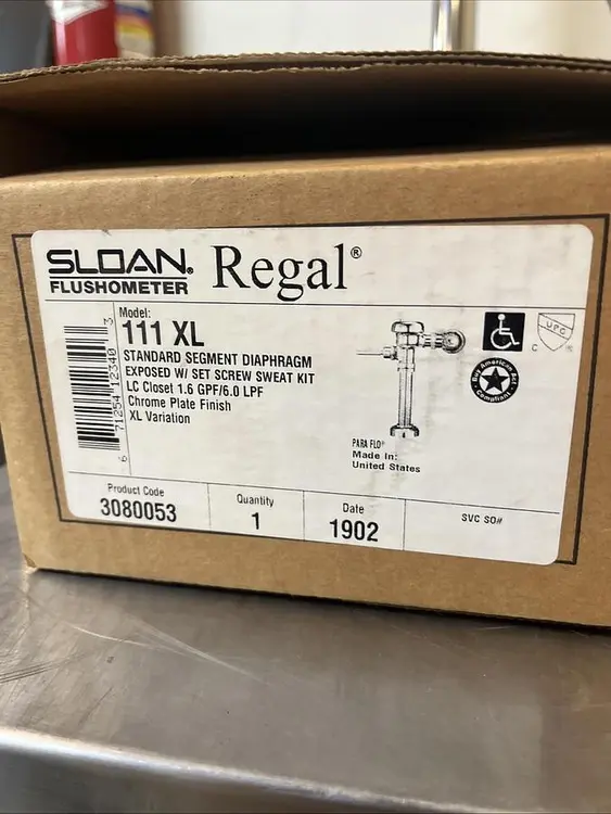 New | in-Stock SLOAN SLOAN FLUSHOMETER,111-XL Plumbing Equipment Ohio US | Surplus Asset Holdings #1553620