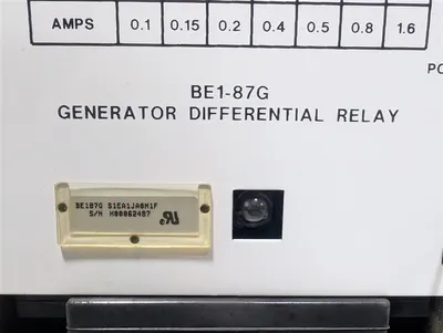 Basler Electric BE1-87G Generator Differential Relay S1EA1JA0N1F Used