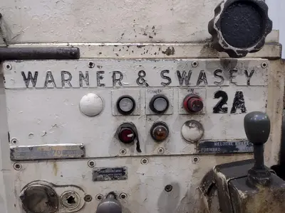 #2A WARNER & SWASEY MODEL #M-3470 TURRET LATHE WITH CROSS SLIDING TURRET, 4.75" HOLE: YOBRO #24548