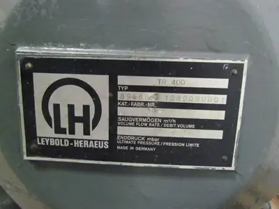 Leybold Heraeus TR400 15Hp Vacuum Pump W/Pump & Heat Exchanger 230/460V 3Ph