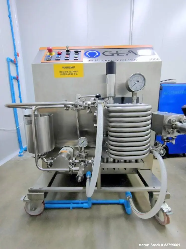 Used GEA Panther1500 Lab Homogenizer – 150 MPa | 50 L/h | Nanoemulsion | High Shear | 2022 | <300 Hrs Use
