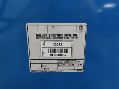 Miller Filtair MWX-S Welding Fume Extractor Mobile 115V 1Hp 7' Arm