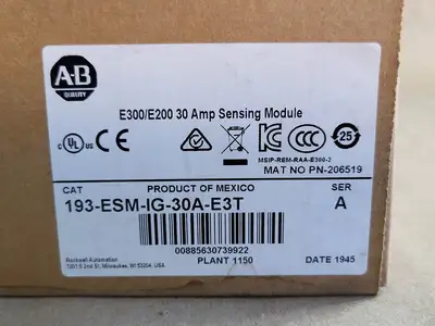 New | in-Stock ALLEN-BRADLEY 193-ESM-IG-30A-E3T Misc Electrical & Power Parts British Columbia CA | Lenmark #249988