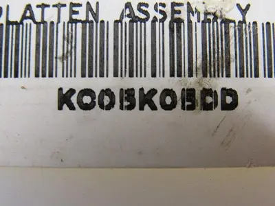 KOOBKOBDD Platten Assembly 11-3/4" OAL