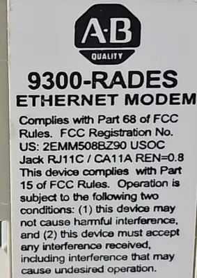 Used Allen-Bradley Allen-Bradley 9300-RADES PLC Ethernet Equipment South Carolina US | Palmetto Automation #1159113