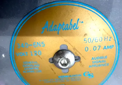 USED EDWARDS SIGNALING 340-6N5 SIGNAL BELL 120V 50/60HZ 0.07AMP 3406N5