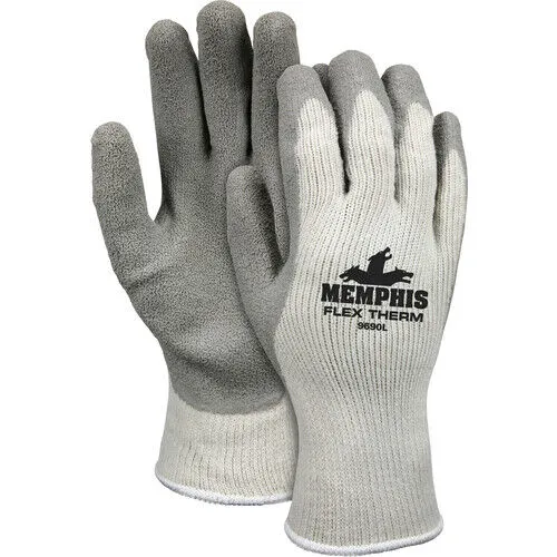 MCR Safety Gloves Flex-Therm Latex Dipped PPE 10 Gauge Gloves Size XL 1 Pair