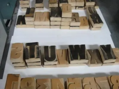 Heidelberg Wood Type, $10 Per Letter