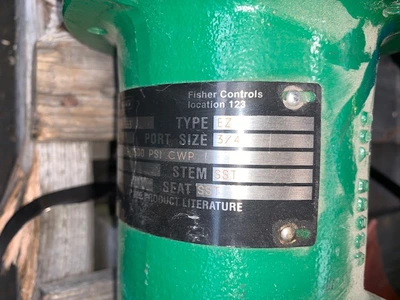 3/4" 600 Fisher EZ Globe Steam Valve, New Storeroom Spare
