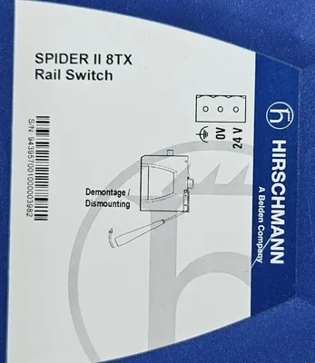 HIRSCHMANN SPIDER II 8TX/1FX EEC RAIL SWITCH. Loc 3A-20