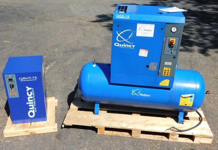 Used QUINCY AIR COMPRESSOR QGS 15 CSA/UL Rotary Screw & Sliding Vane Air Compressors New Jersey US | Champion Trading Corporation #1364698