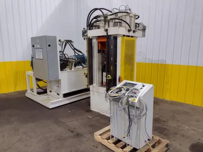 200 TON AMD 4-POST TIE-ROD FRAME HEAVY DUTY HYDRAULIC PRESS & MULTI-PRESSURE HYDRAULIC UNIT: STOCK #19452