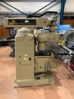 3 HP WILLIS - MICROCUT MODEL #837I VERTICAL KNEE MILL, 10" X 50" TABLE: YOBRO #24918