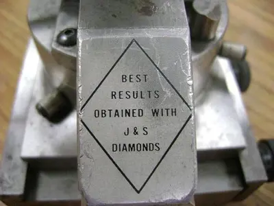 1491-700 J&S Fluidmotion Radii & Angle Wheel Dresser for Tool & Cutter, Universal & Surface Grinders, Model #RFG-50