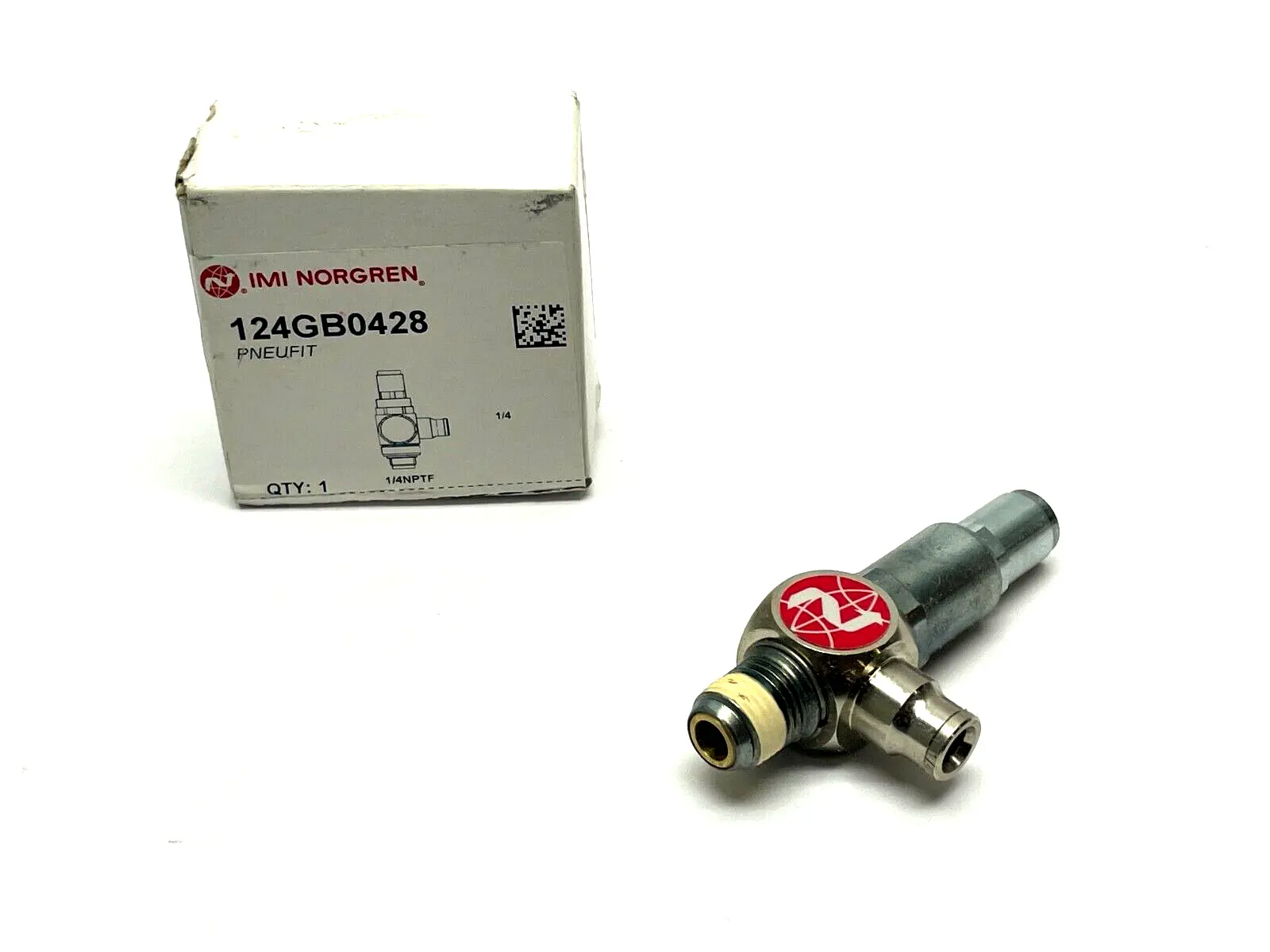 124GB0428 | Norgren  Pressure Reducing Fitting Valve 1/4" NPTF 1/4" Tube - New