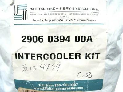NEW CAPITAL MACHINERY SYSTEMS 2906 0394 00A INTERCOOLER KIT