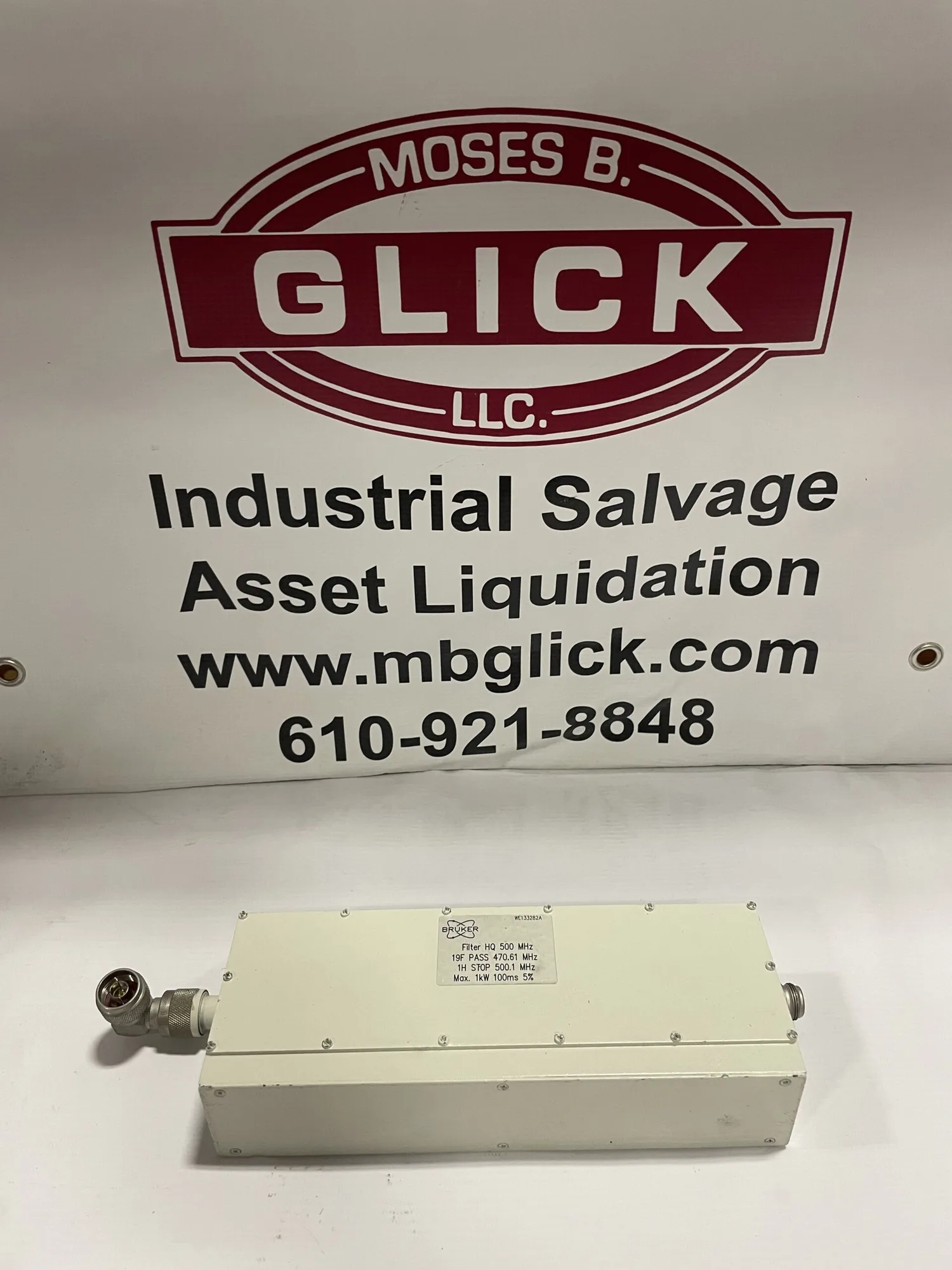 Bruker WE133282A High Power Filter 500MHz HQ 470.61MHz Pass 500.1MHz STOP