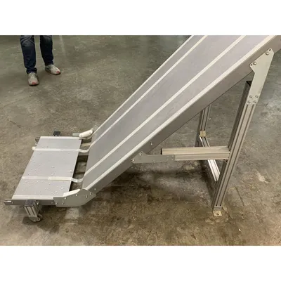 Used 22" Wide Stainless Steel Inclined Conveyor - No Belt [PART]