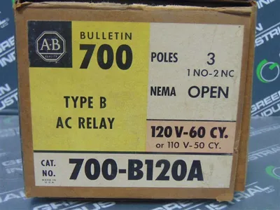 Allen Bradley 700-B120A Type B AC Relay 110/120V Coil New NIB
