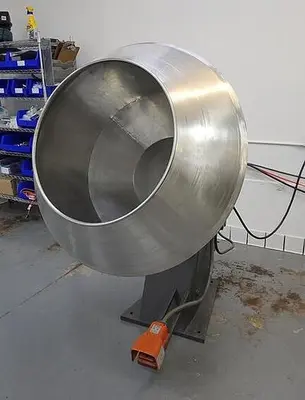 Coating Pan, 40" Diameter, Stainless Steel Seasoning Drum #C745462