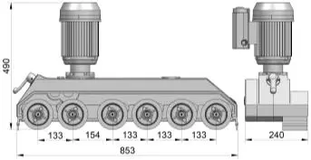 Steff 2068 6-Roll 8-Speed Feeder With Stand