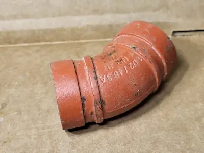 1-1/2" Grooved End 45deg Elbow Fitting No.11